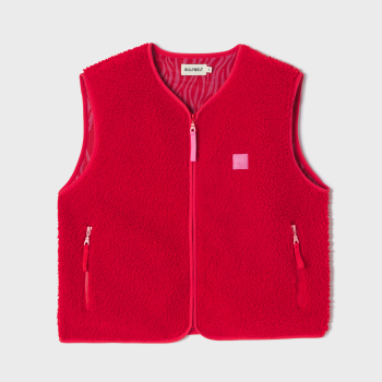 BillyBelt Teddy-Weste "Sherpa-Rot"